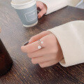 wholesale S925 Sterling Silver Korean Style Small Luxurious Multi-layer Pearl Ring for Women, Elegant and Versatile Index Finger Ring-0-2
