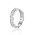 18k Gold-Plated S925 Silver 2*3mm Moissanite Full Diamond Eternity Band-0-3