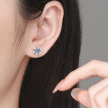 S925 Silver Moissanite Mini Pearl Sunflower Earrings Wholesale-0-2