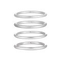 wholesale S990 Sterling Silver Minimalist Smooth Plain Circle Ring for Women, Small and Unique with an Ins High-End Sandblasted Finish-0-4