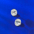 wholesale S925 Silver Oval 6*8mm Egg-shaped Stud Earrings, Fashion Classic Piece for Cross-border E-commerce-0-2