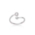 wholesale S925 Sterling Silver 26 Letter Ring, Fashionable Minimalist Everyday Versatile Open-Ended Adjustable One-Size Ring-0-11