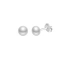 wholesale S925 Sterling Silver Cloud-Pull Earrings with 3-6mm Freshwater Pearls, Simple Design, Korean Style Factory Direct-0-11