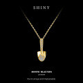 S925 Sterling Silver Vintage Ferris Wheel Mini Shovel Necklace for Women-0-0