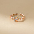 wholesale S925 Sterling Silver Fresh and Sweet Ins Style Niche Design Diamond-Embedded Letter H Chain Ring R02674-0-3