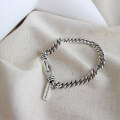 wholesale S925 Sterling Silver Unisex Chain Bracelet with Vintage Charm and Minimalist Style-0-1