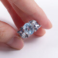 wholesale S925 silver natural topaz ring open ring light luxury high-end gemstone ring-0-4