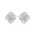 wholesale S925 Sterling Silver Minimalist Luxury Earrings for Women, Elegant Wedding Fashion Premium Moissanite Simple Six-Prong Stud Earrings-0-19