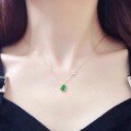 wholesale S925 sterling silver full body Ins style 18K gourd necklace, symbolizing fortune and prosperity, featuring a personalized, exquisite, and fashionable design for versatile women's wear-0-2