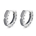wholesale S925 Sterling Silver Korean Style Roman Numeral Circle with Zircon Inlay Trendy Elegant Earrings Ear Clips-0-4