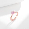 18k Rose Gold Plated S925 Silver 65mm Pink Moissanite Ring for Women-0-0