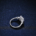 S925 Silver 4-Claw 3ct Moissanite Heart Shape Engagement Ring-0-2