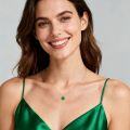S925 Silver Six-Claw Round Emerald-Cut Pendant Necklace, Cross-Border Bestseller-0-0