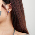 wholesale 925 Sterling Silver Small Batch Cobalt Blue Enamel Hoop Earrings for Women,。-0-2