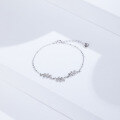 wholesale S925 Sterling Silver Minimalist Design Leaf Bracelet for Women, Creative Cross-Border New Accessory for Wholesale-0-0