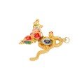 wholesale 925 Silver Gold-Plated Snake Coiling Butterfly Trendy Versatile Accessory Pendant DIY Fashion Bracelet Necklace Jewelry Component-0-4