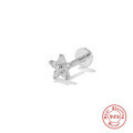 wholesale S925 Sterling Silver Flat Head Threaded Body Piercing Ear Studs and Nose Rings-0-40