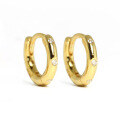 wholesale S925 Sterling Silver Micro-Inlaid Zirconia Circle Hoop Ear Clasp Geometric Fashion Retro Trendy Earrings-0-5