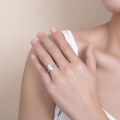 wholesale 18k Gold Plated S925 Silver Classic Oval 45 Carat 8*12mm Moissanite Ring for Women-0-2