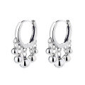 wholesale S925 Sterling Silver Korean-style Creative Minimalist Small Ball Pendant Tassel Stylish Fresh Wind Earrings-0-4