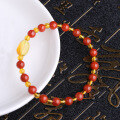 wholesale Gold, Red Agate, Amber Ancient Style Red Jade Stone Handmade Braided Bracelet for Women's Birth Year-0-5