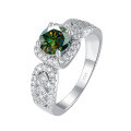 Sterling Silver 1ct Moissanite Vintage Lace Princess Cut Bridal Ring-0-7