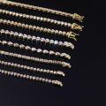 wholesale 18K/9K/10K/14K gold fashion tennis bracelet with moissanite and pear-shaped 035ct drop charms-0-3