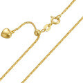wholesale AU750 18K Gold Women's Necklace, Japanese Import Craft Box Chain, Minimalist and Versatile Color Gold Collarbone Chain for Layering-0-4