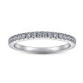 wholesale S925 Silver European and American Pure Silver Ring Pinky Full Diamond Cartier-Style Row Diamond Ring Minimalist Stacking Ring Foreign Trade Silver Jewelry Wholesale-0-7