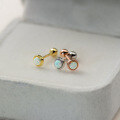 wholesale S925 Sterling Silver Fresh and Sweet Ins Style Niche Design Personalized Opal Thread Earrings M05967-0-0