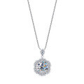 S925 Sterling Silver 2-Carat Moissanite Cross-Border Pigeon Egg Pendant Necklace-0-3