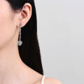 wholesale S925 Sterling Silver Moissanite Love Earrings and Ear Pendants, Simple and Luxurious Ins Style, Valentine's Day Gift for Girlfriend-0-3