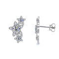 wholesale S925 Sterling Silver Cross-Border Moissanite Star Earrings for Women, High-End Five-Pointed Star Ear Studs Wholesale-0-4