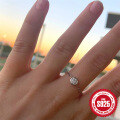 wholesale 925 Sterling Silver Light Luxury Zircon Inlaid Adjustable Open Ring for Women-0-1