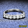 S925 Sterling Silver Moissanite Seven-Star Inlaid Crown Ring-0-2