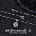 Sterling Silver TikTok Live Pendant Necklace for Women with Moissanite Design-0-0
