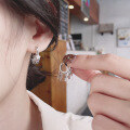 wholesale Pure silver s925 star tassel earrings, minimalist and stylish, trendy Korean-style hoop earrings-0-3