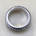 wholesale S925 Silver Zhuofan New Rotating Round Diamond Sliding Ring, Luxurious and Versatile-0-2