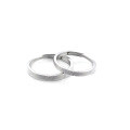 wholesale S925 Sterling Silver Open-Ended Minimalist Couple Rings, Niche Design for Valentine's Day Gift-0-4