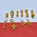 wholesale S925 gold-plated vajra pendant accessory for DIY bracelets and necklaces, pure silver demon-subduing ornament spacer bead-0-1