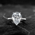 wholesale Metal material: 925 silver, 45ct yellow high-carbon diamond, pear-shaped 10*14 engagement ring, hot sale in Europe and America by ShiPei Jewelry-0-7