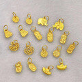 wholesale S925 gold-plated silver elephant charm bracelet necklace bead DIY handmade semi-finished accessory spacer-0-0