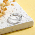 wholesale S925 Sterling Silver Light Luxury Minimalist Butterfly Ring for Women, Small and Unique Design, Elegant and Versatile Sweet Stackable Adjustable Finger Ring-0-2