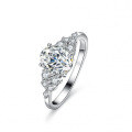 S925 Silver 15ct Oval Moissanite Ring for Women, Live Wholesale-0-4