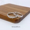 wholesale Sterling silver minimalist bamboo knot couple rings, small batch design with a premium and versatile look, perfect as a gift for her-0-0