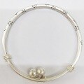 wholesale 999 Silver Adjustable Floral Bracelet for Women, Summer Pure Silver Creative Design Student Bangle with Handmade Push-Pull Flower-0-6