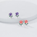 wholesale S925 Sterling Silver Tulip Thread Earrings Ins Style Design Minimalist Niche Exquisite Ear Jewelry M04337-0-3