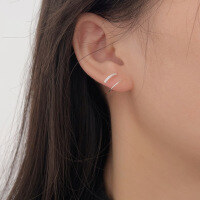 wholesale S925 sterling silver twisted wire earrings for women, new trendy ins versatile stylish high-end stud earrings-Sterling silver