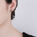wholesale S925 Sterling Silver Korean Style Street Punk Geometric Cross Twisted Stripe Versatile Stud Earrings-0-2