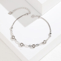 wholesale Original design new product S925 sterling silver rose flower bracelet for women, minimalist and fresh hand accessory for cross-border fashion-Rose Bracelet>925 Silver